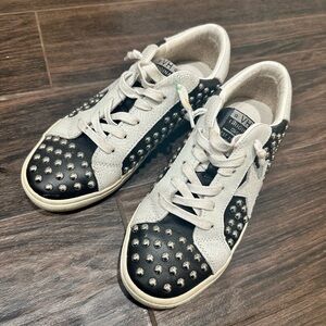 Vintage Havana Black and White Studded Sneakers